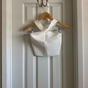 Aritzia Babaton sculpt knit cross cross top